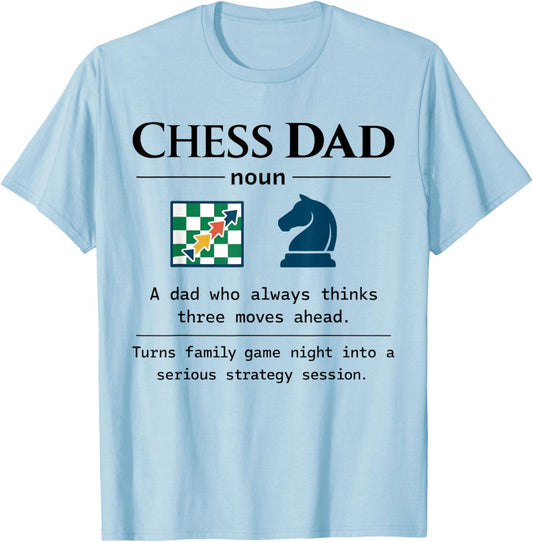 Chess dad Definition Gifts Fathers Day Men T-Shirt - T-Shirt | Light Blue