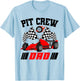 Dad Pit Crew Race Birthday Party Racing Matching Family T-Shirt - T-Shirt | Light Blue
