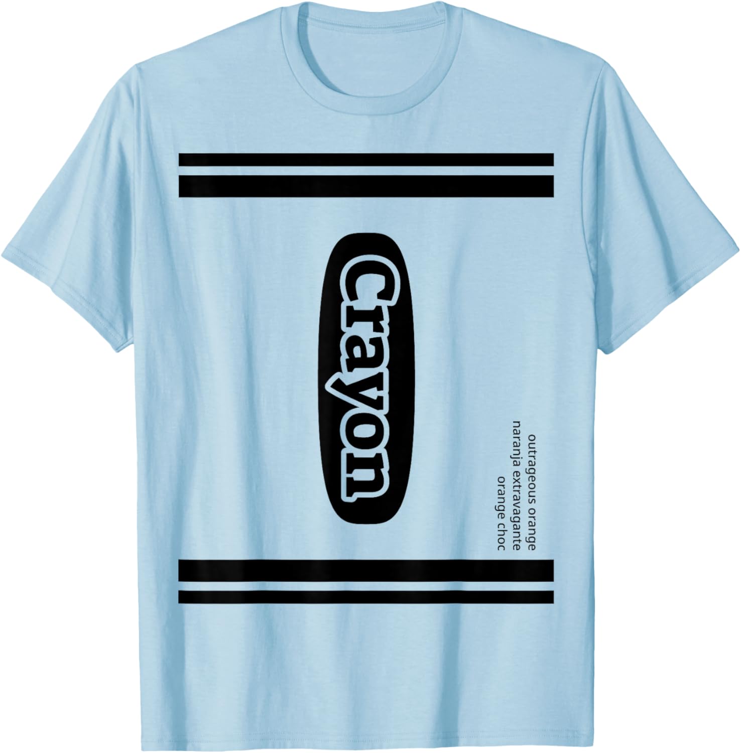J. Walker -Child Crayon Outrageous Orange Group Costume T-Shirt - T-Shirt | Light Blue