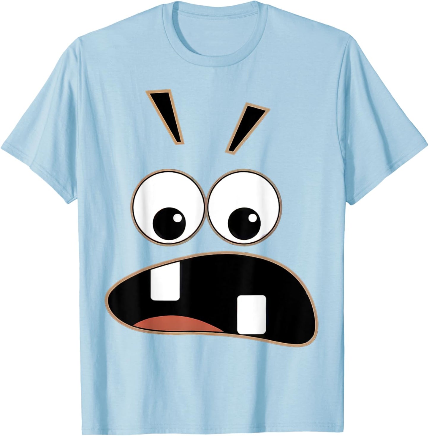 Funny Carrot Creepy Face Halloween costume Kids Men Women T-Shirt - T-Shirt | Light Blue