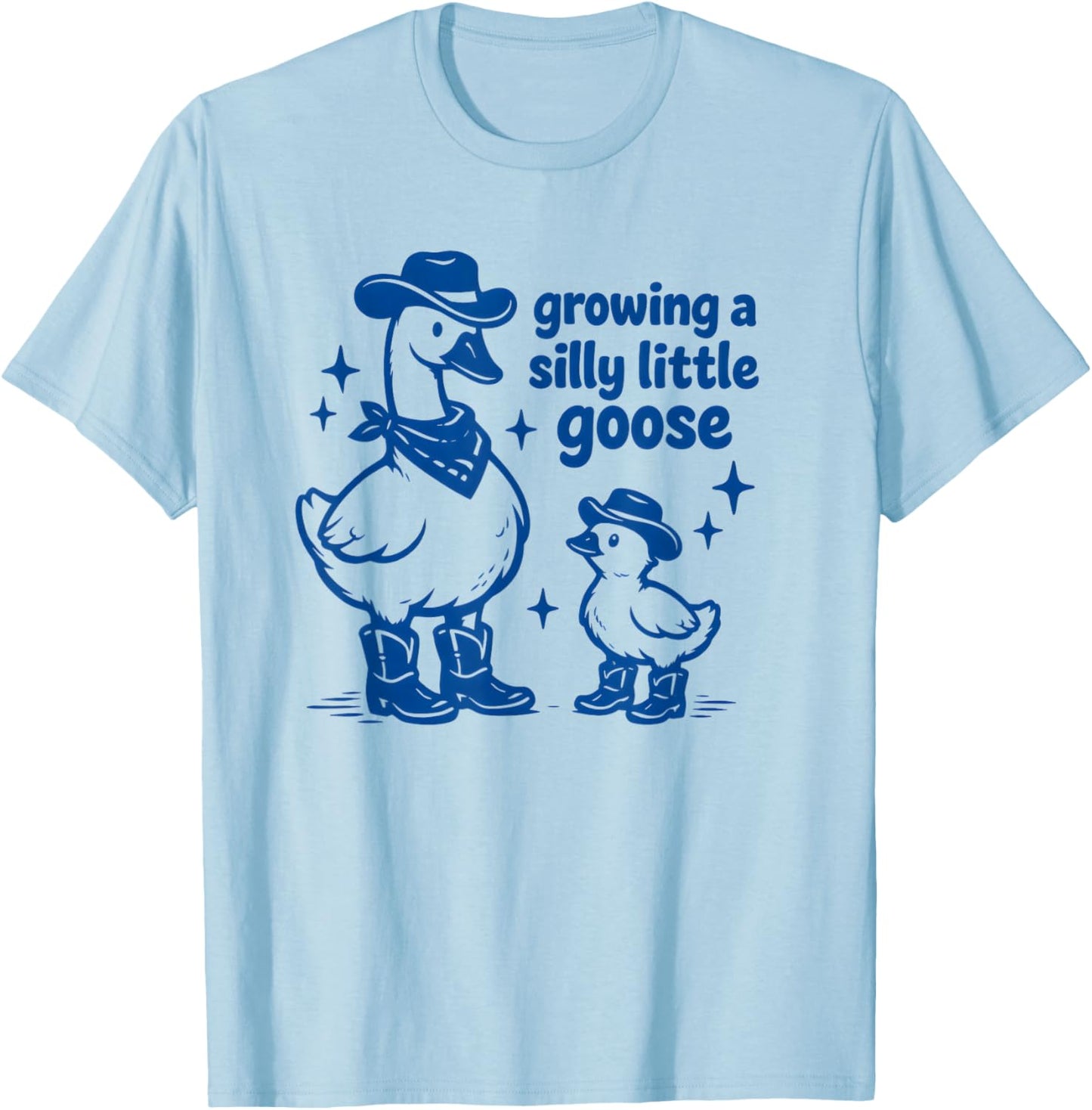Growing A Silly Little Goose Pregnancy Announcement T-Shirt - T-Shirt | Light Blue