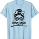 Chignon désordonné Guerrier tumeur cérébrale T-Shirt - T-Shirt | Light Blue