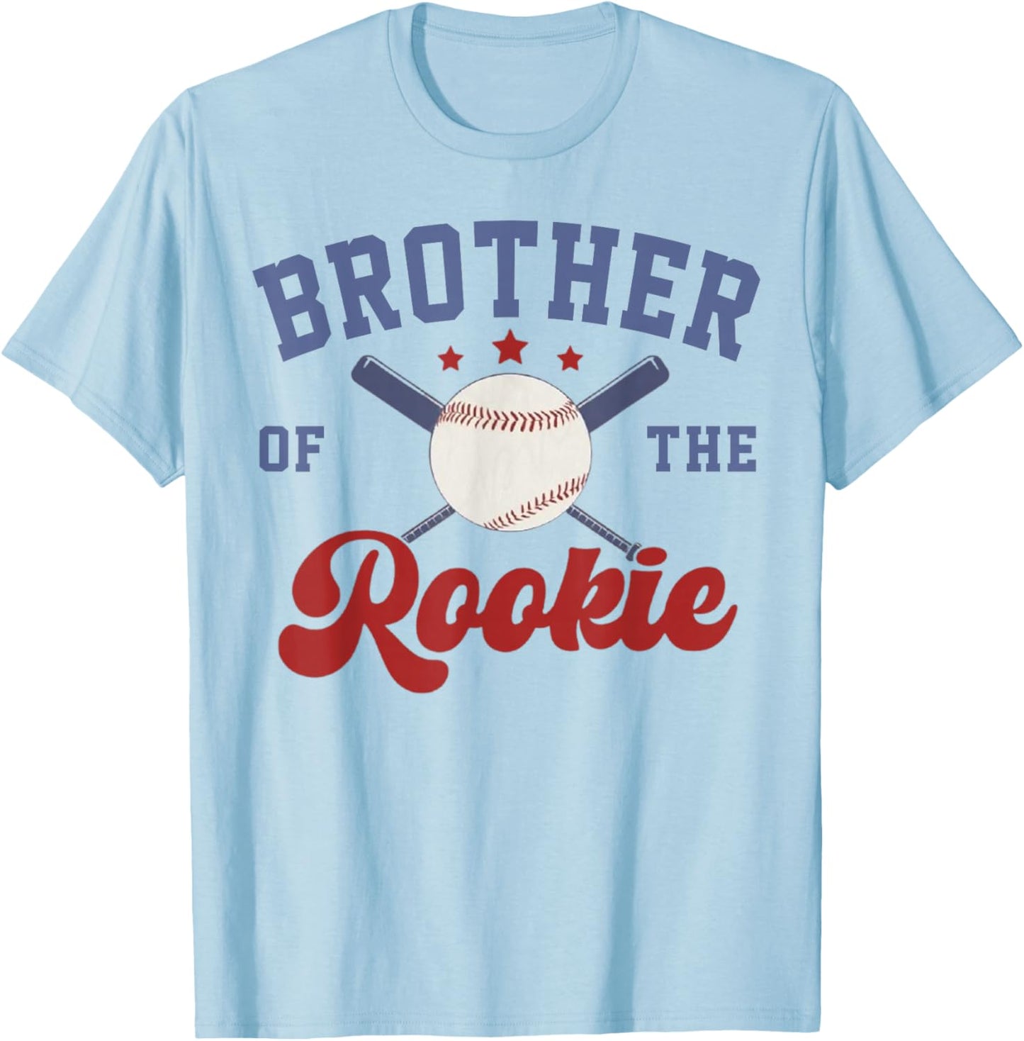 Brother of Rookie 1st Birthday Baseball Boy Family Matching T-Shirt - T-Shirt | Light Blue