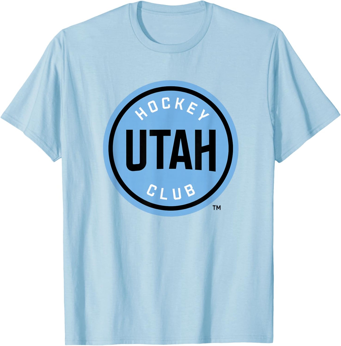 Utah Hockey Club Icon Gray Officially Licensed T-Shirt - T-Shirt | Light Blue