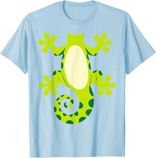 Gecko Shirt Adult Children Men Women Green Lizard Costume T-Shirt - T-Shirt | Light Blue