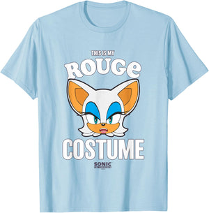 Sonic The Hedgehog Halloween This Is My Rouge Costume T-Shirt - T-Shirt | Light Blue