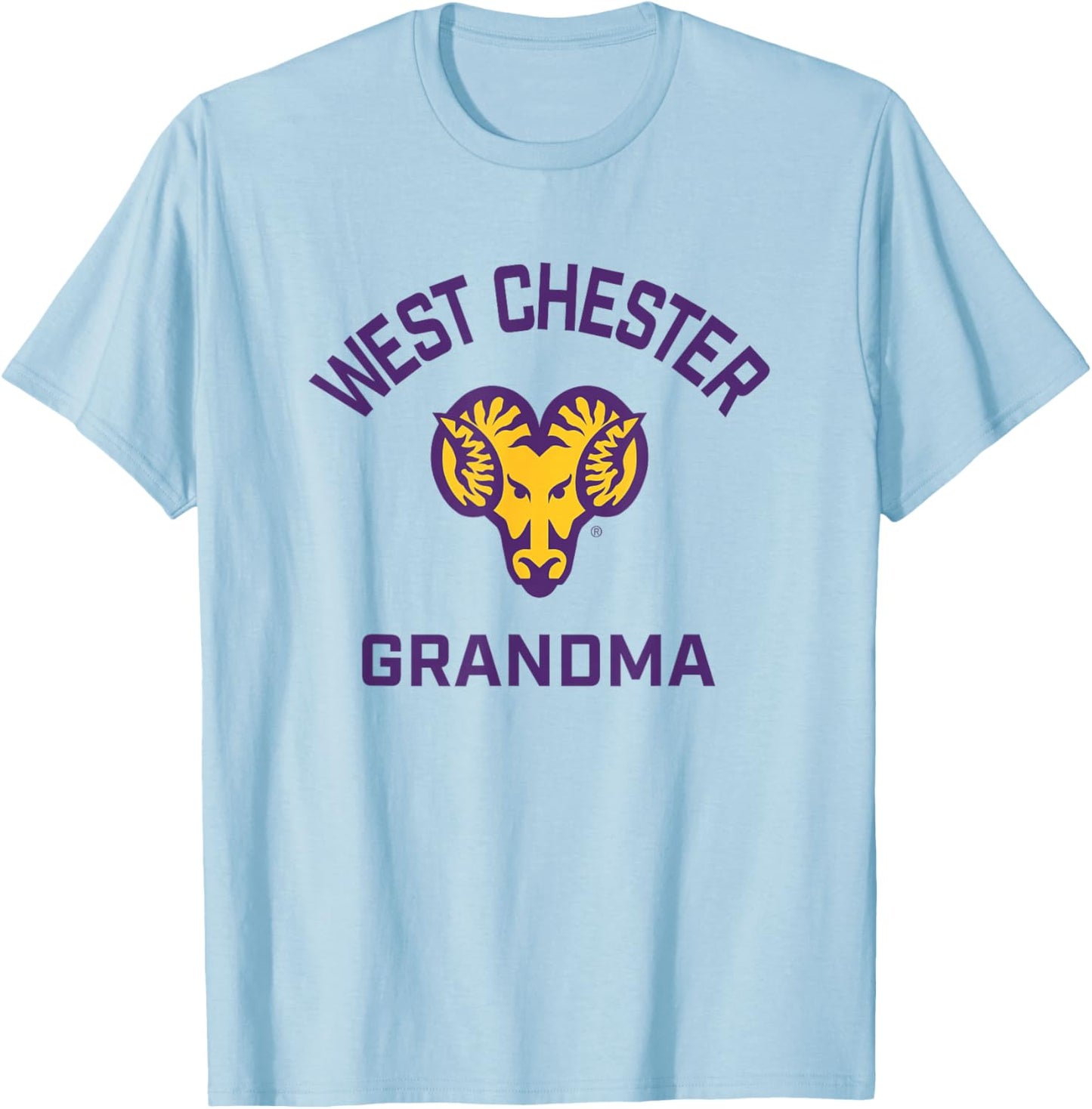 West Chester University Golden Rams Arched Grandma T-Shirt - T-Shirt | Light Blue
