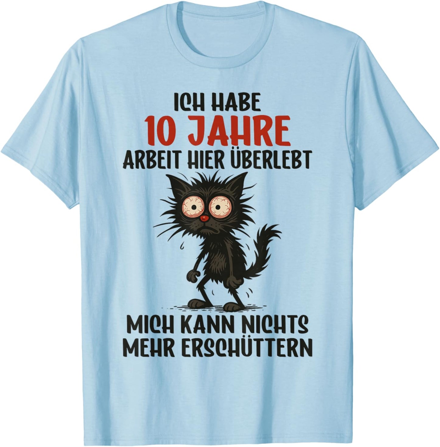10 Year Company Anniversary Service Anniversary 10th Anniversary Work T-Shirt - T-Shirt | Light Blue