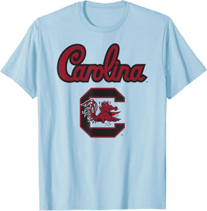 South Carolina Gamecocks Classic White Officially Licensed T-Shirt - T-Shirt | Light Blue