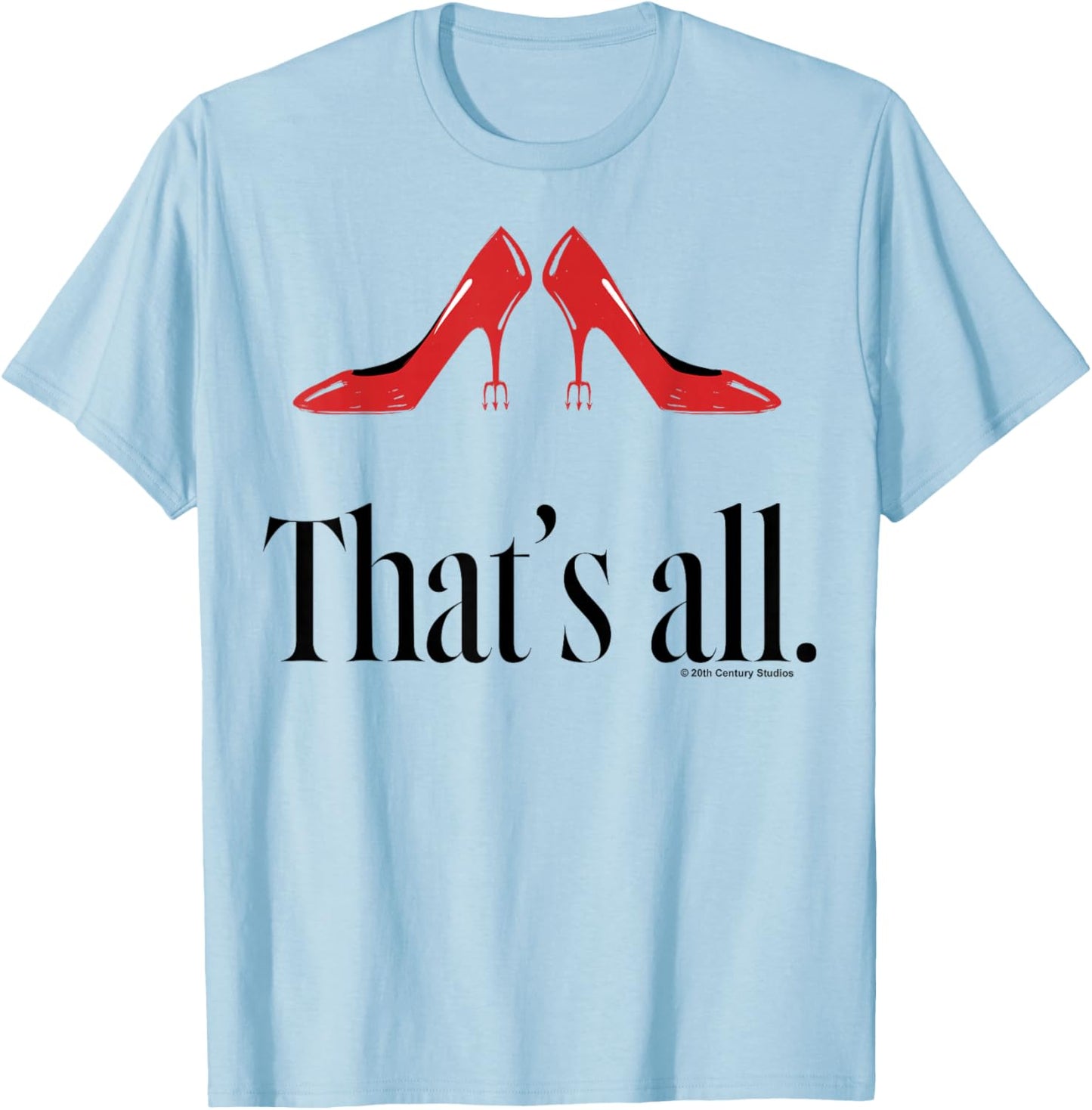 The Devil Wears Prada 2 That's All Red High Heel Pitchfork T-Shirt - T-Shirt | Light Blue