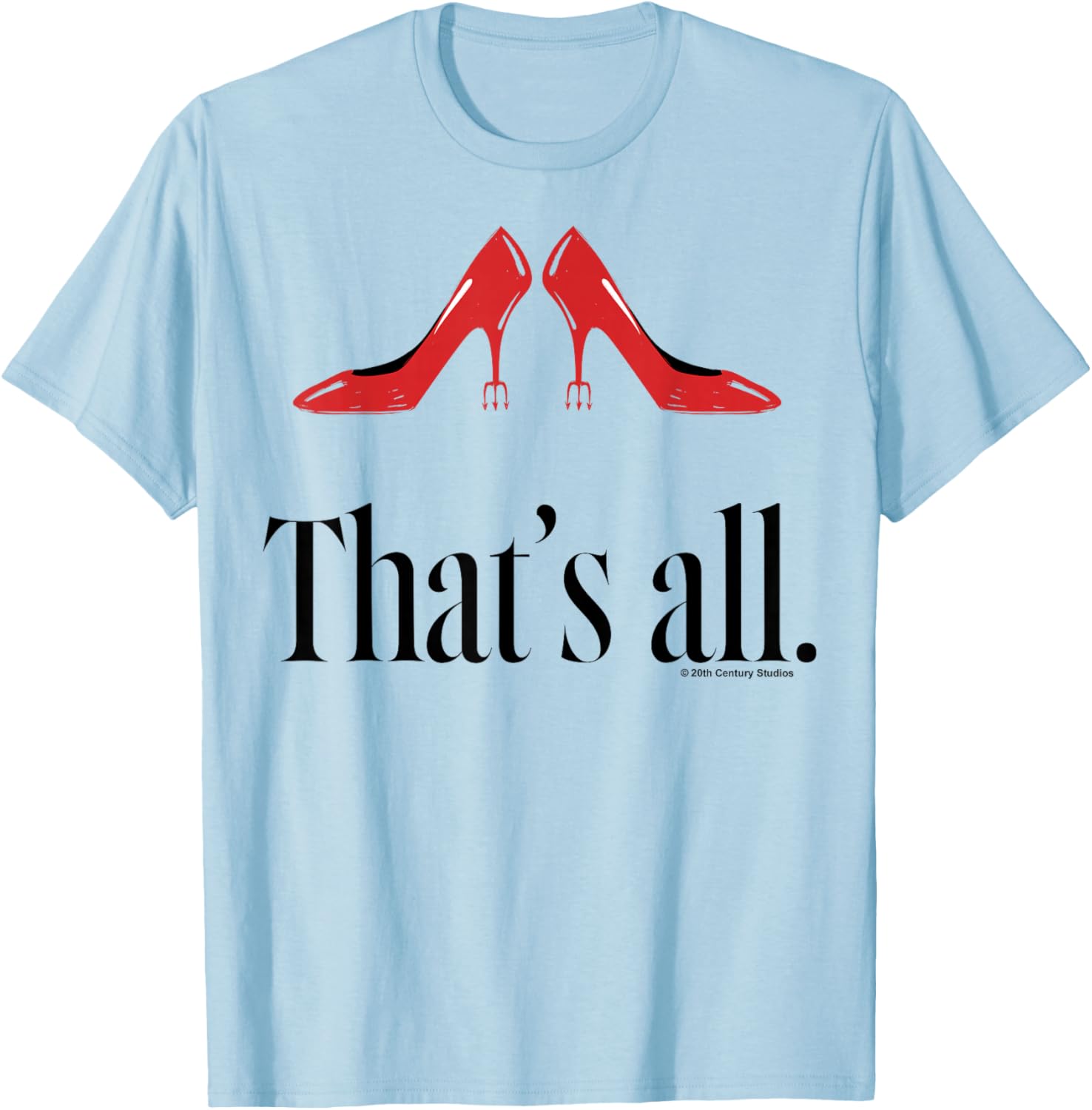 The Devil Wears Prada 2 That's All Red High Heel Pitchfork T-Shirt - T-Shirt | Light Blue