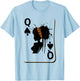 Queen Melanin Black Women African Card Q Black History Month T-Shirt - T-Shirt | Light Blue