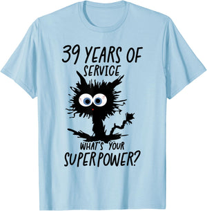 I Survived 39 Years Of Of Service T-Shirt - T-Shirt | Light Blue