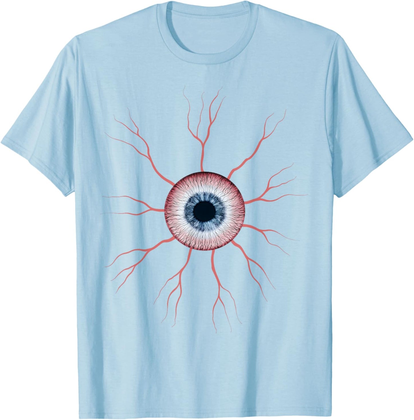 Funny Pink Eye Ball Halloween Eyeball T-Shirt - T-Shirt | Light Blue