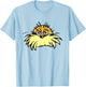 Dr. Seuss The Lorax Face - , Blue, Small, Short Sleeve, Cotton Blend, Classic Fit T-Shirt - T-Shirt | Light Blue