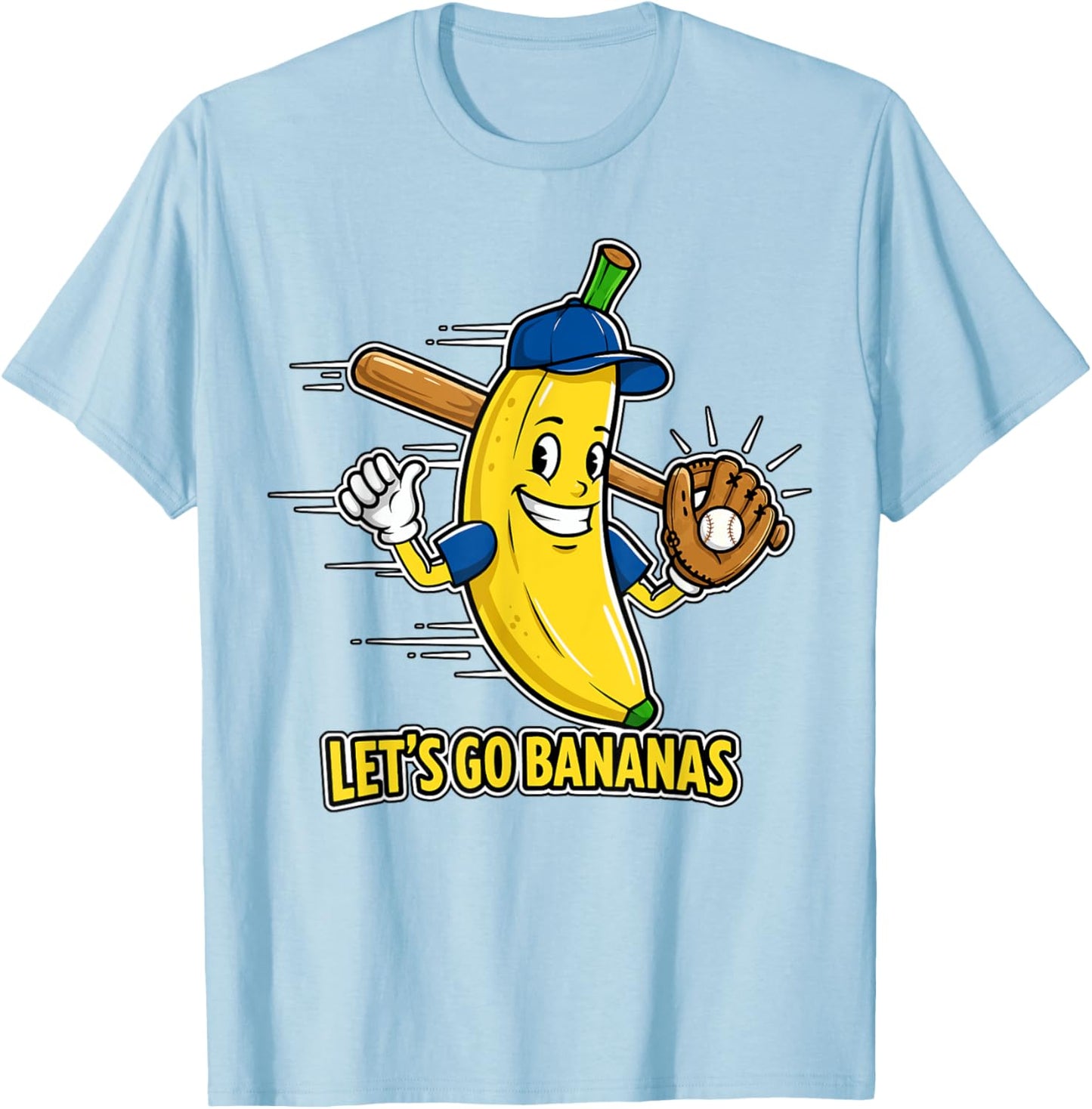 Funny Banana Shirts Gift Fruit Lovers Boys Lets Go Bananas T-Shirt - T-Shirt | Light Blue