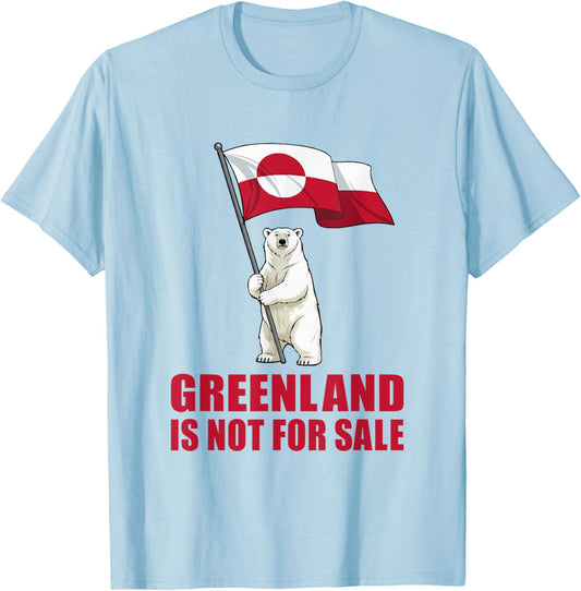Greenland Not for Sale Greenland Flag Bear Greenland Greenland T-Shirt - T-Shirt | Light Blue