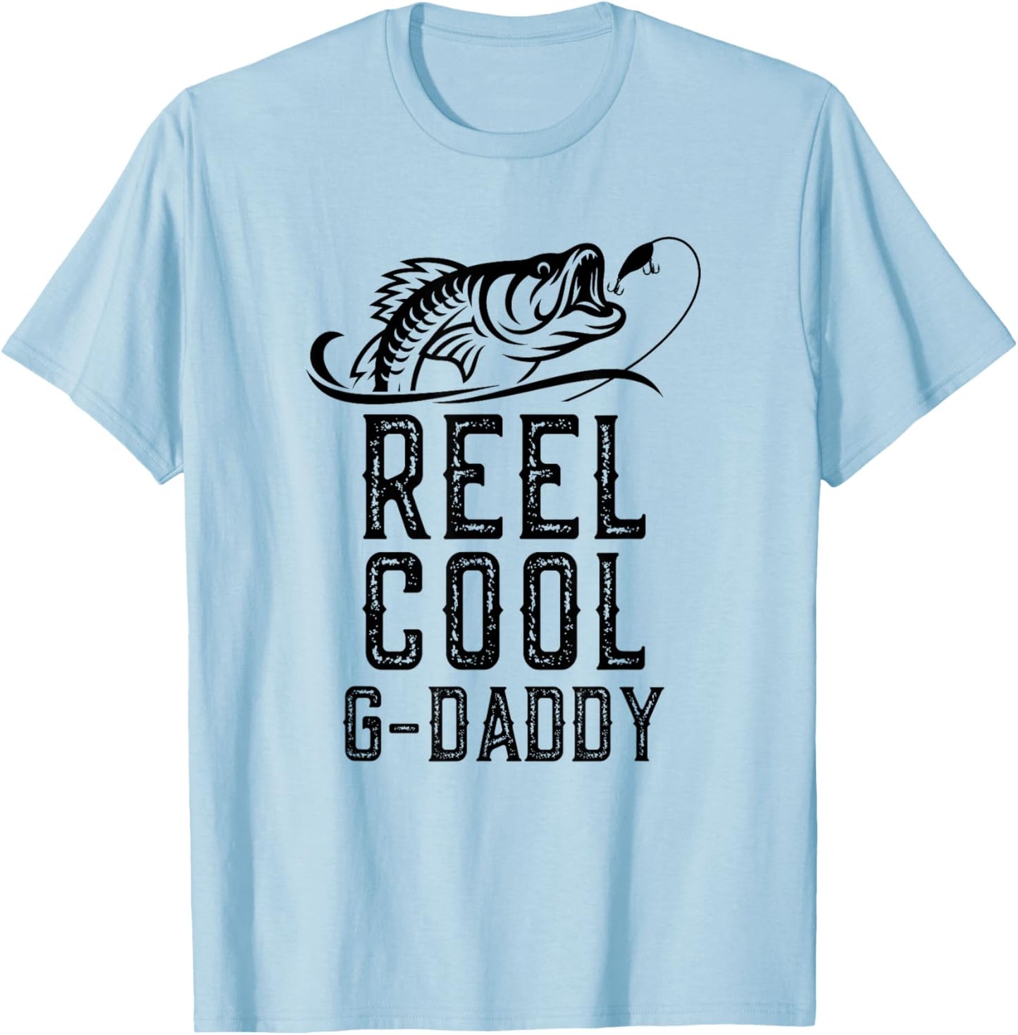 Reel Cool G-Daddy Fishing Funny Grandpa Retro GDaddy T-Shirt - T-Shirt | Light Blue