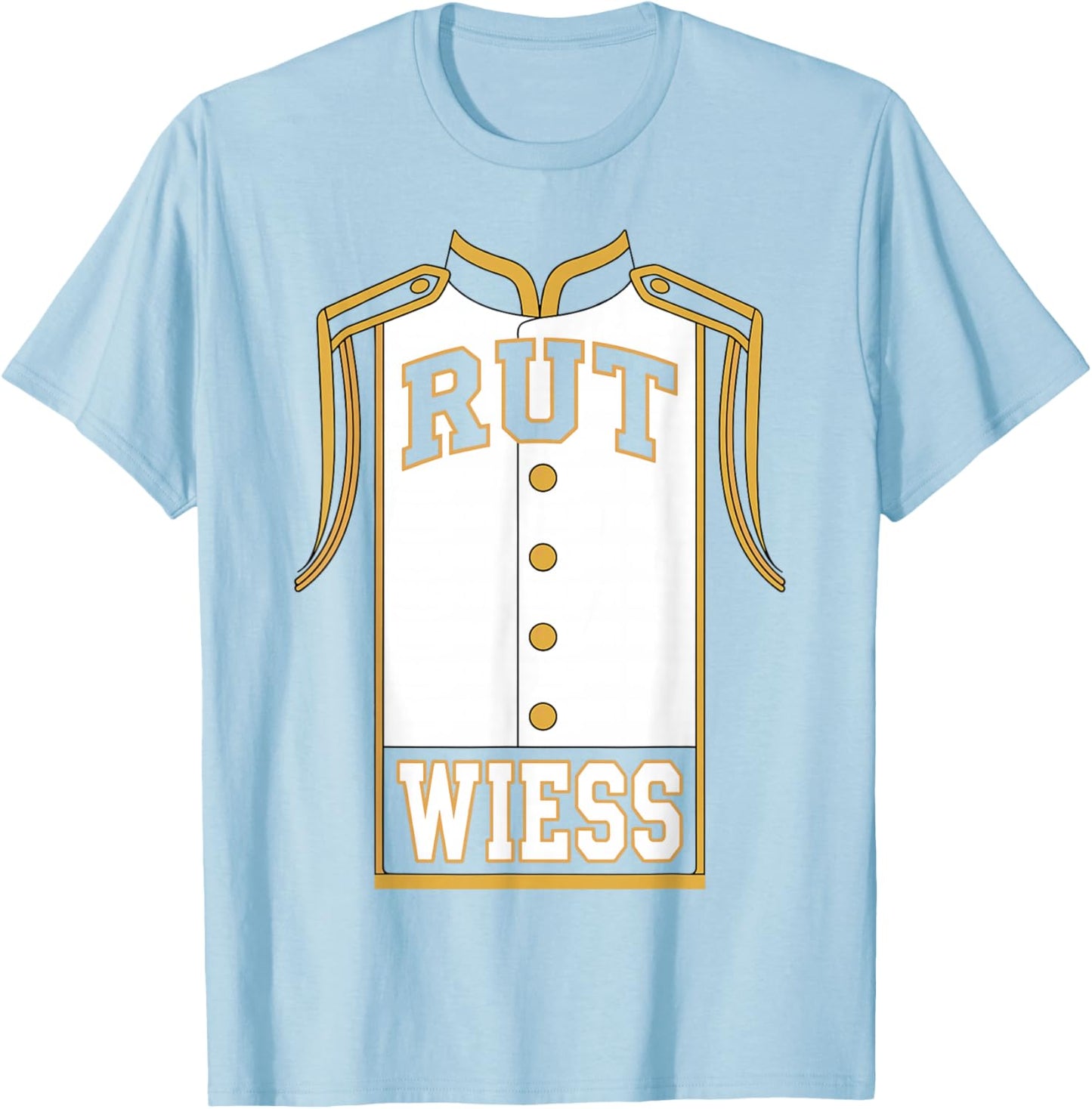Rut Wess Cologne Carnival Costume Red White Uniform T-Shirt - T-Shirt | Light Blue