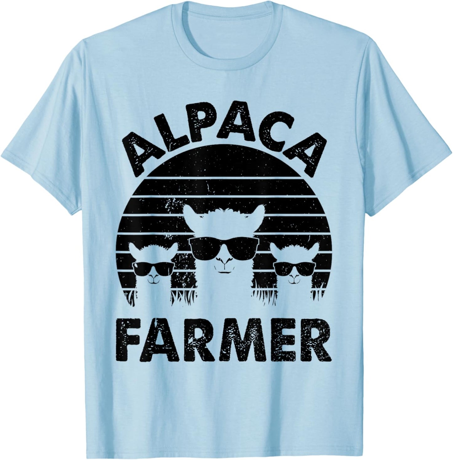 Funny Alpaca Farmer Llama Farmer Alpaca Farmer T-Shirt - T-Shirt | Light Blue
