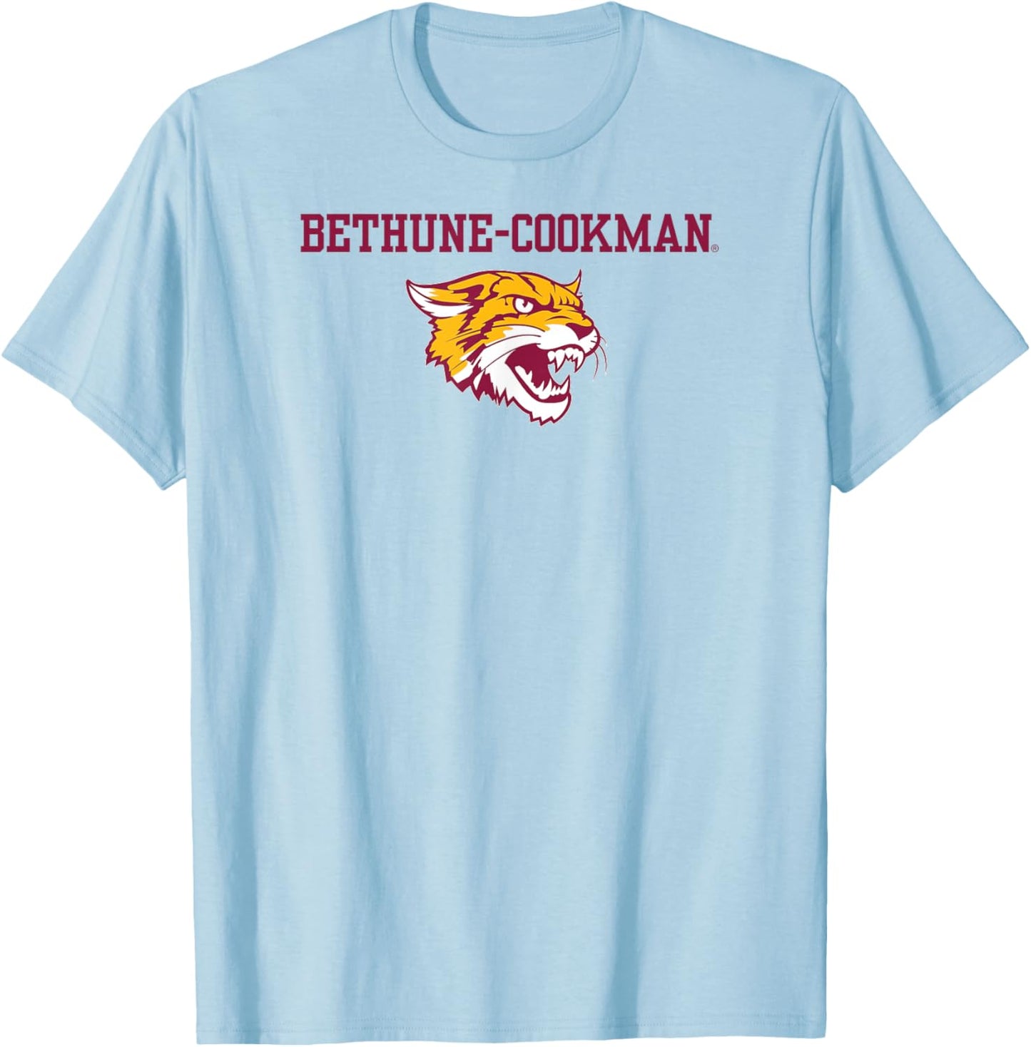 Bethune–Cookman Wildcats Icon Gray Officially Licensed T-Shirt - T-Shirt | Light Blue