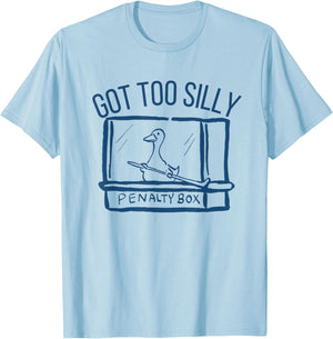 Hockey Got Too Silly Penalty Box Silly Goose Hockey Lover T-Shirt - T-Shirt | Light Blue