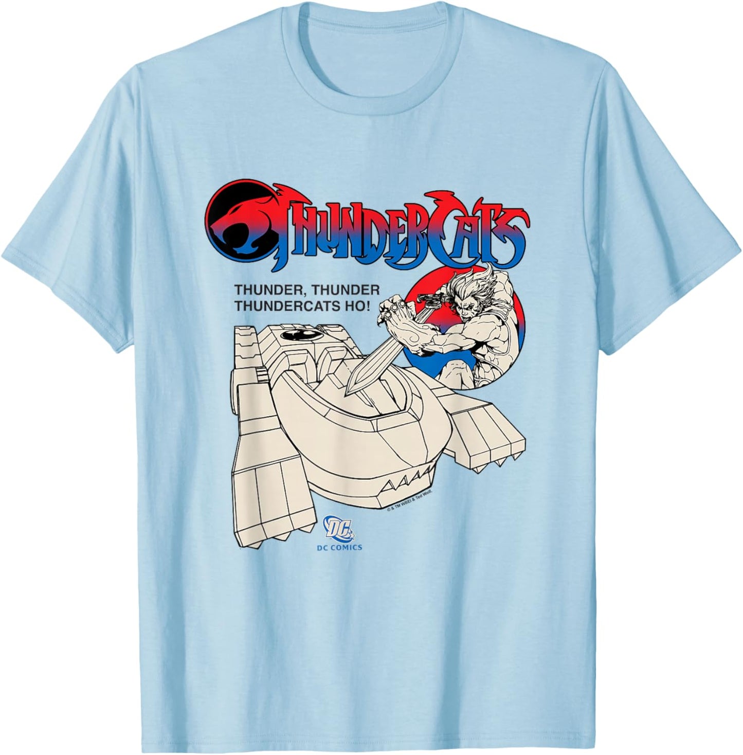 ThunderCats ThunderTank Lion-O Epic Poster Vintage T-Shirt - T-Shirt | Light Blue