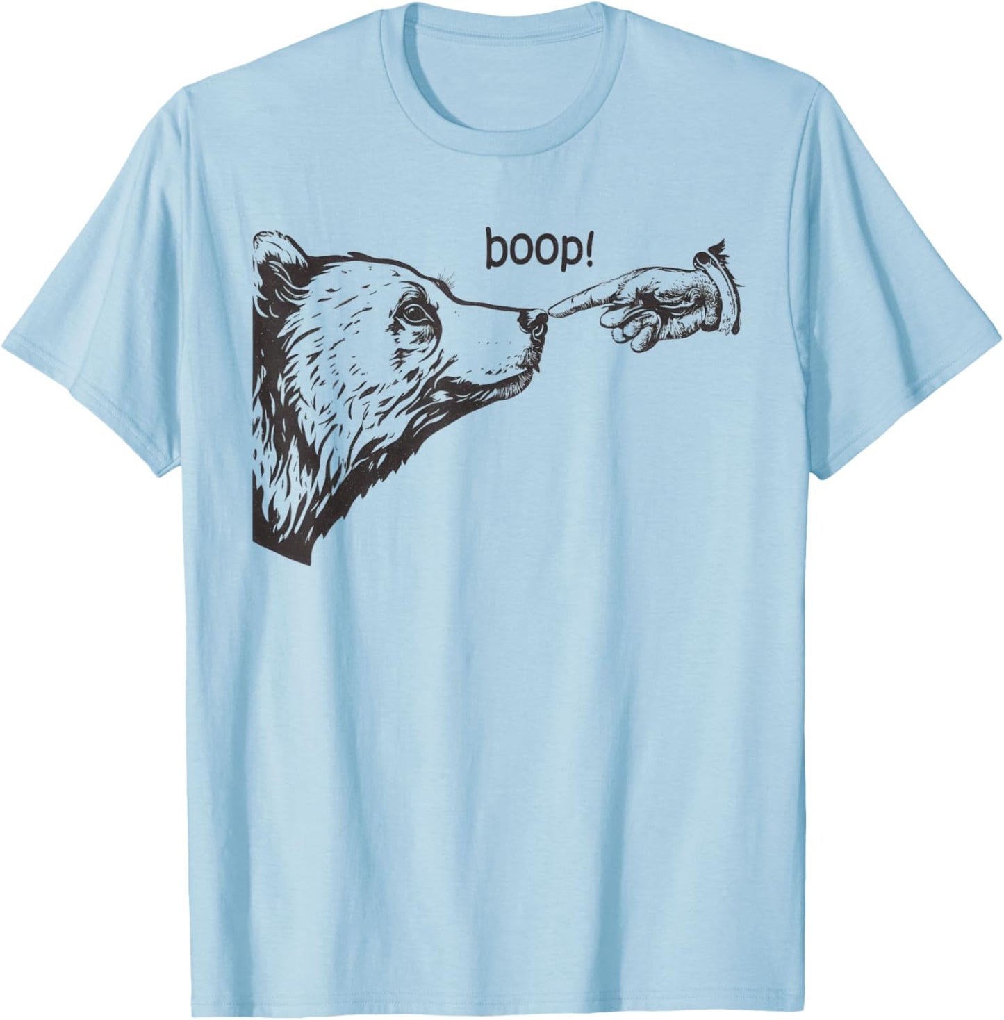 Retro Boop Bear Vintage T-Shirt - T-Shirt | Light Blue