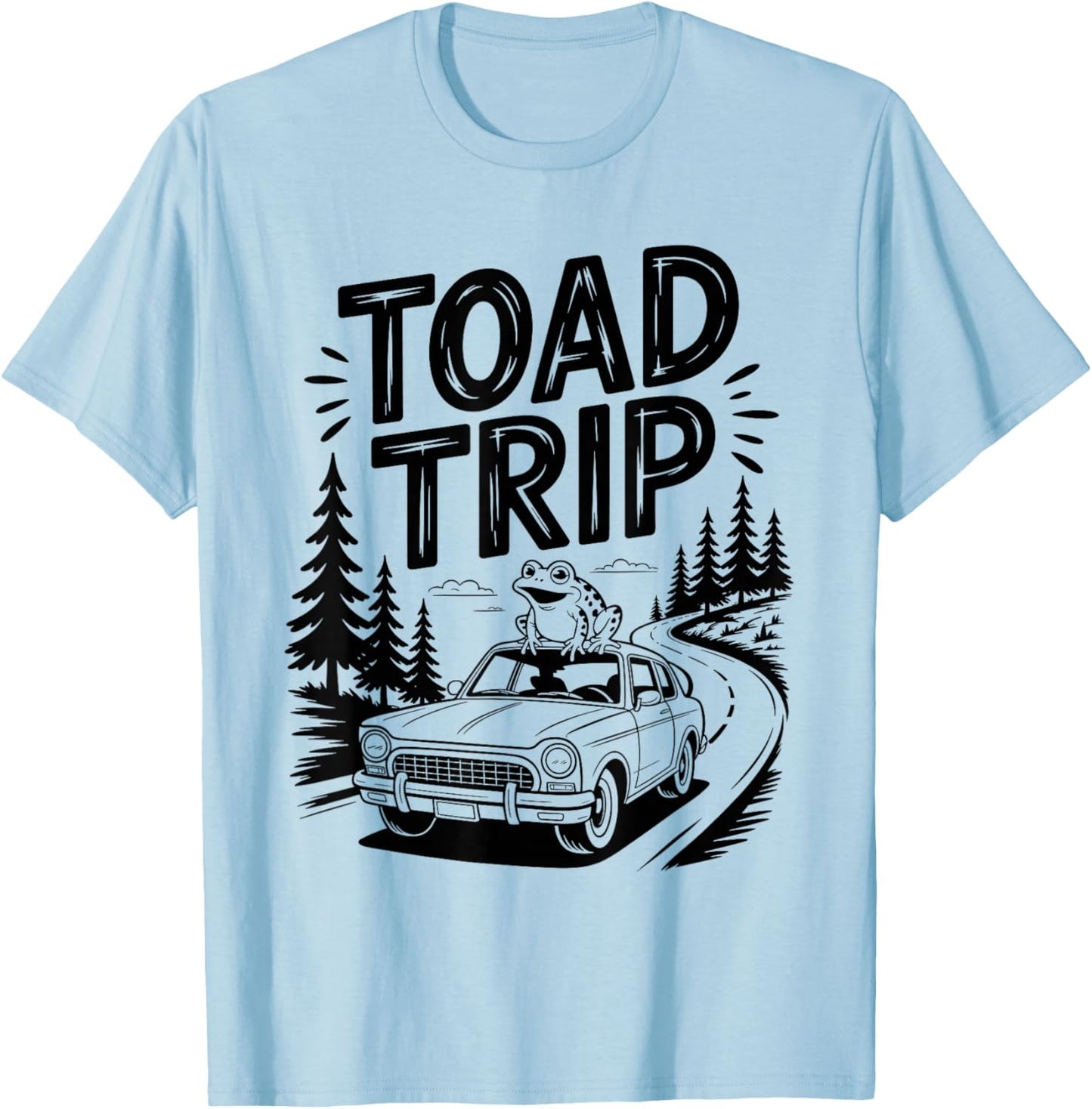 Toad Trip Funn Frog Road Trip T-Shirt - T-Shirt | Light Blue