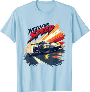 Need for Speed High-Octane Racing Graphic Design T-Shirt - T-Shirt | Light Blue