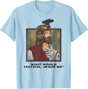 What Would Tactical Jesus Do ? T-Shirt - T-Shirt | Light Blue