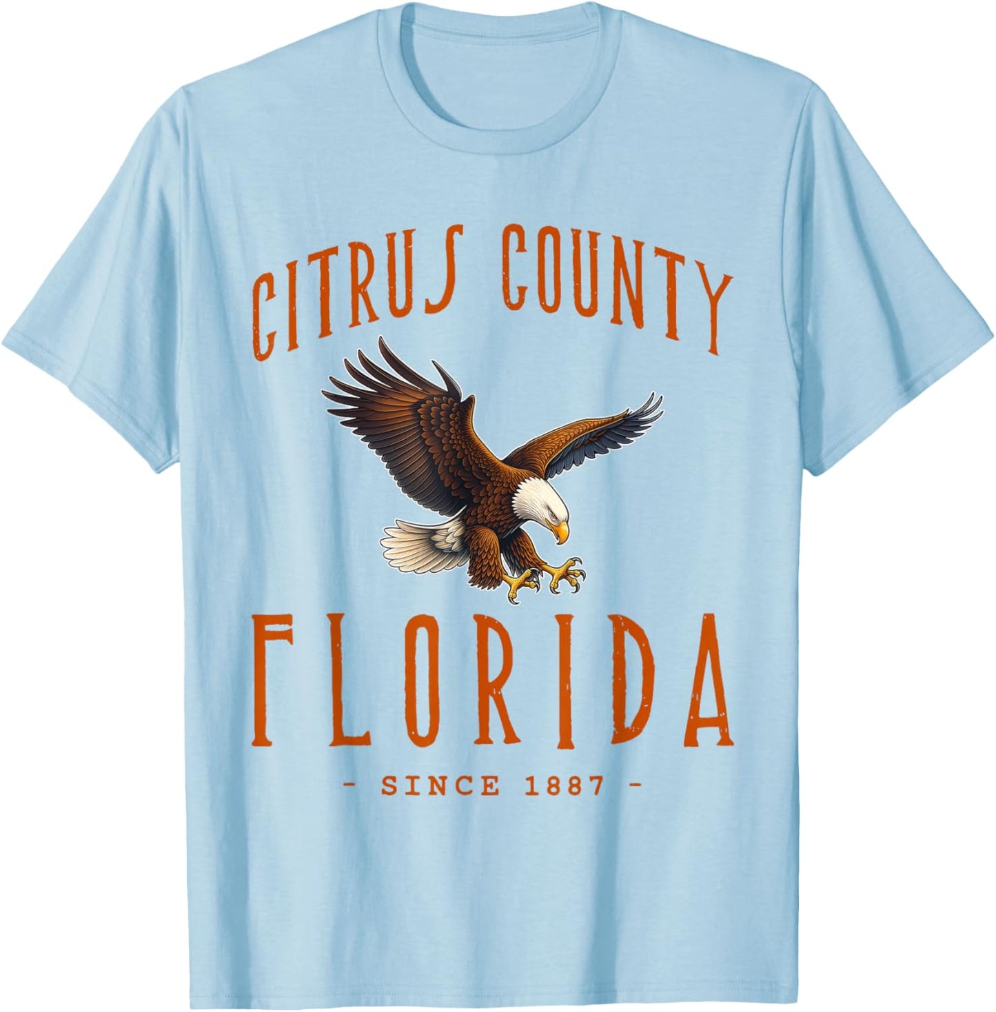 Citrus County, Florida. Eagle Wildlife Bird T-Shirt - T-Shirt | Light Blue