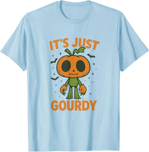 Halloween Pumpkin Gourdy Holloway Funny Fall Design T-Shirt - T-Shirt | Light Blue