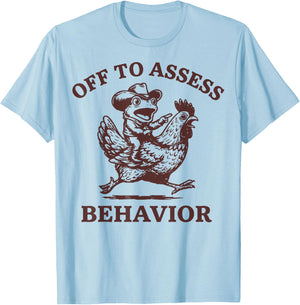 Off to Assess Behavior Frog T-Shirt - T-Shirt | Light Blue