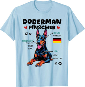 Doberman Pinscher Owner Funny Doberman Lover T-Shirt - T-Shirt | Light Blue