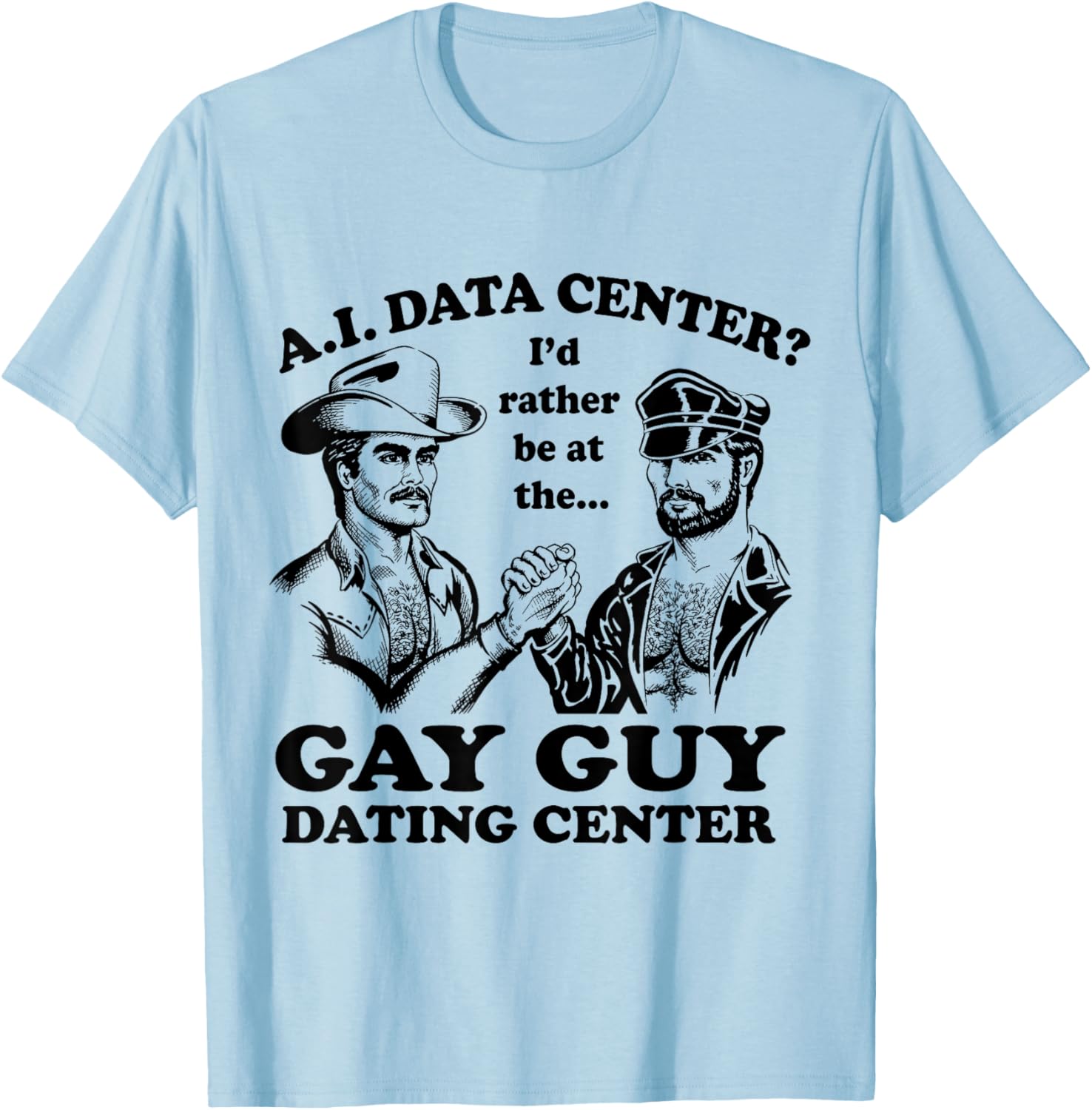 Center T-Shirt - T-Shirt | Light Blue
