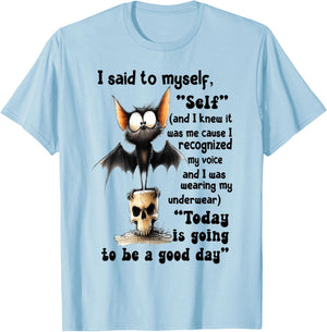 Bat - I Said to Myself T-Shirt - T-Shirt | Light Blue