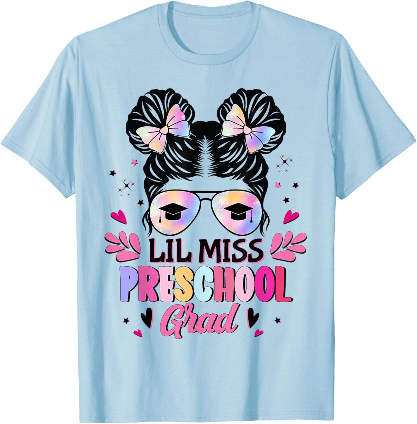 Lil Miss Preschool Grad Graduation Last Day Of Preschool T-Shirt - T-Shirt | Light Blue