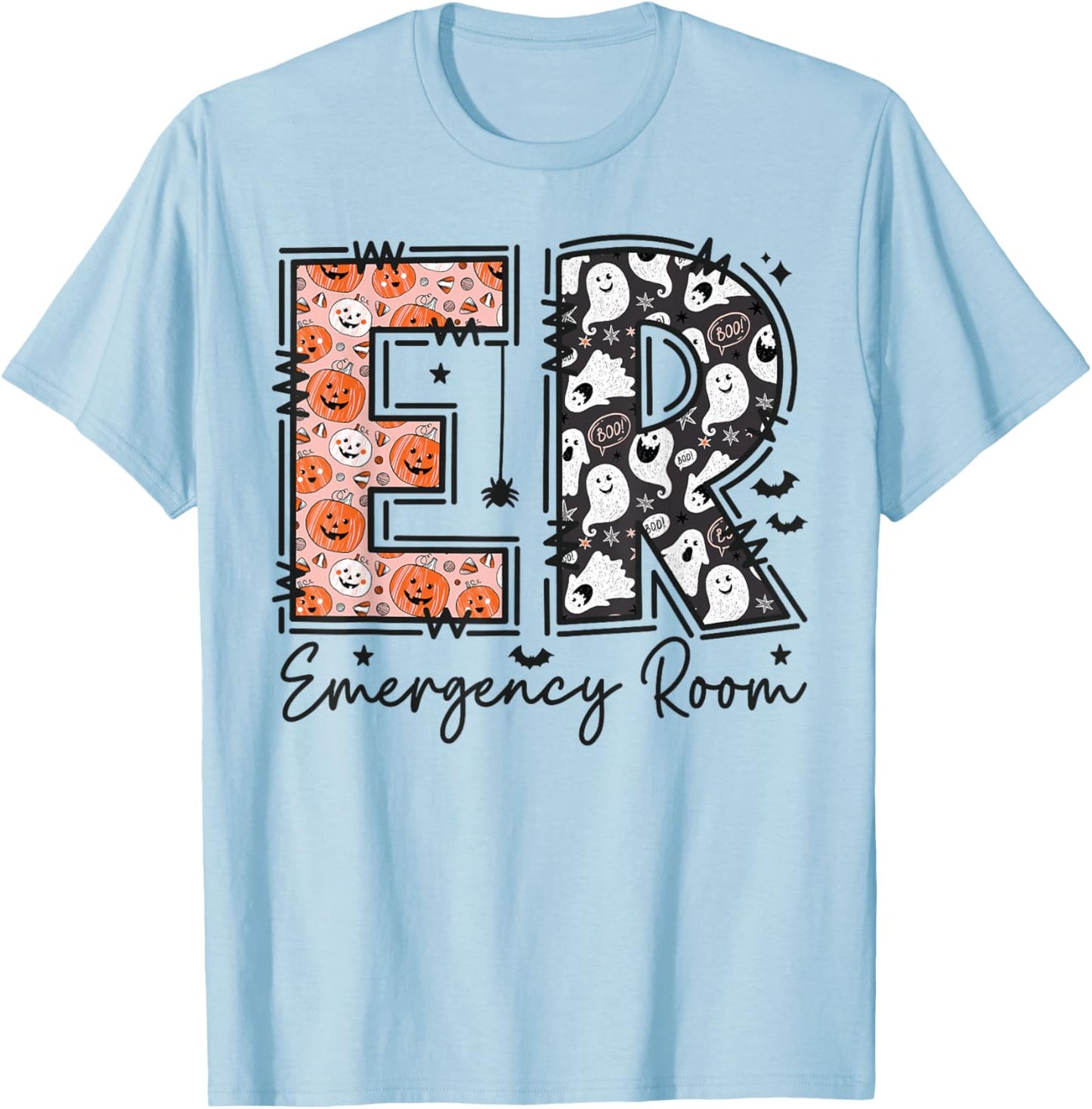 Emergency Room ER Nurse Halloween Emergency Department T-Shirt - T-Shirt | Light Blue