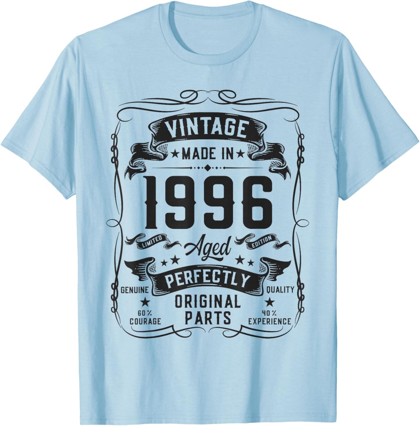 Vintage 1996 30yr 30th Birthday Gifts 30 Years Old T-Shirt - T-Shirt | Light Blue