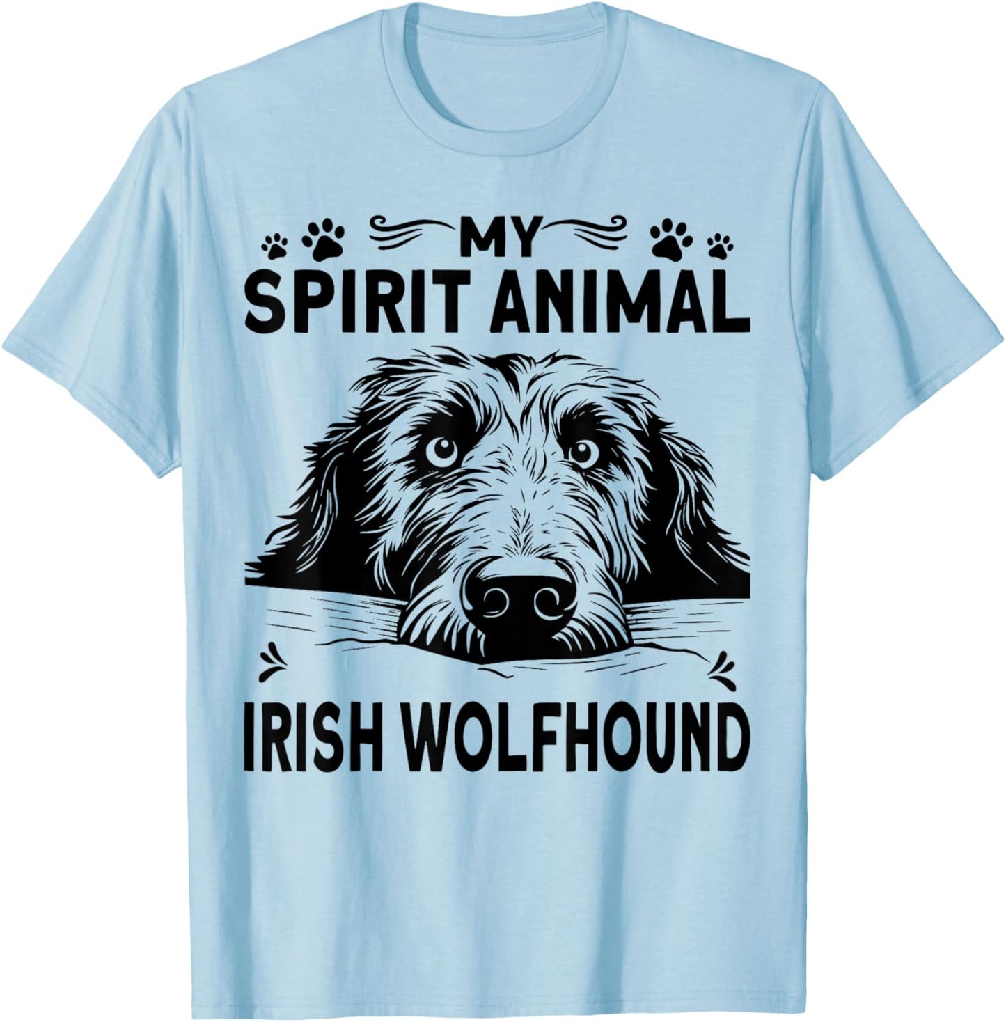 Irish Dog Greyhound Clothes Ireland Irish Wolfhound T-Shirt - T-Shirt | Light Blue