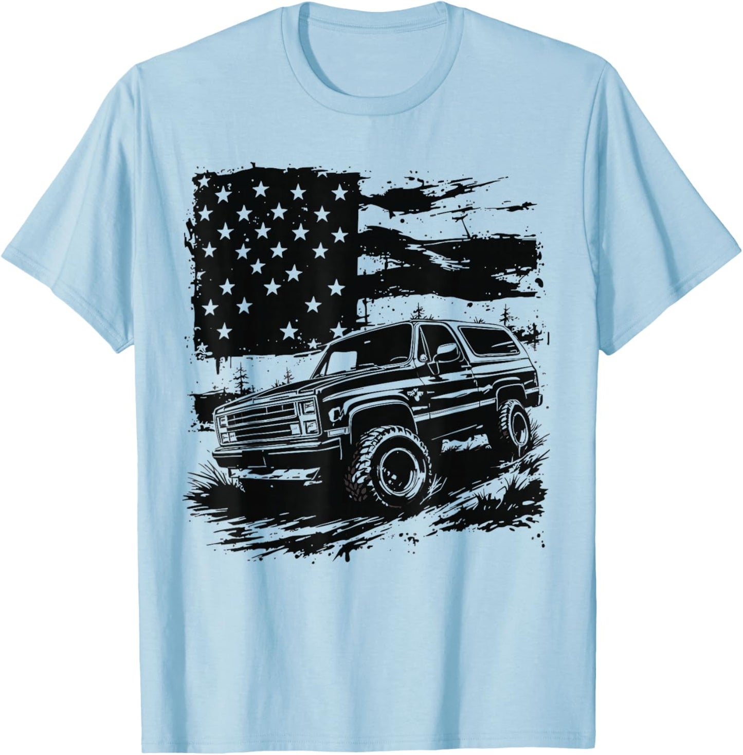 73-91 K5 Blaze Second Generation Patriotic USA Flag K5 T-Shirt - T-Shirt | Light Blue