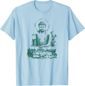 Buddha Buddhism Zen Spiritual Yoga Meditation T-Shirt - T-Shirt | Light Blue