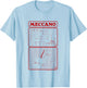 Meccano Maquette Chariots élévateurs Diagramme Rétro T-Shirt - T-Shirt | Light Blue