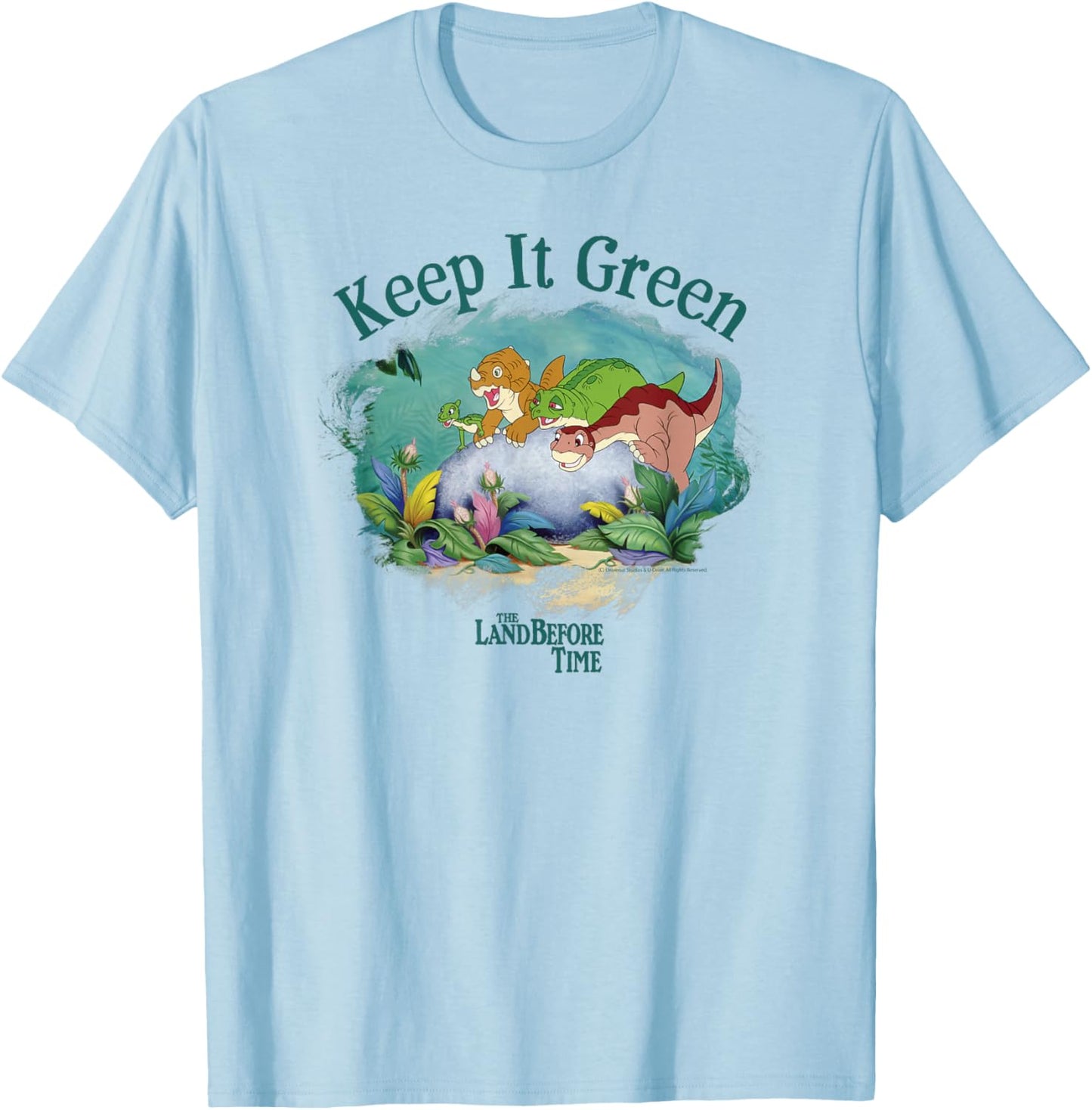 The Land Before Time Keep it Green T-Shirt - T-Shirt | Light Blue