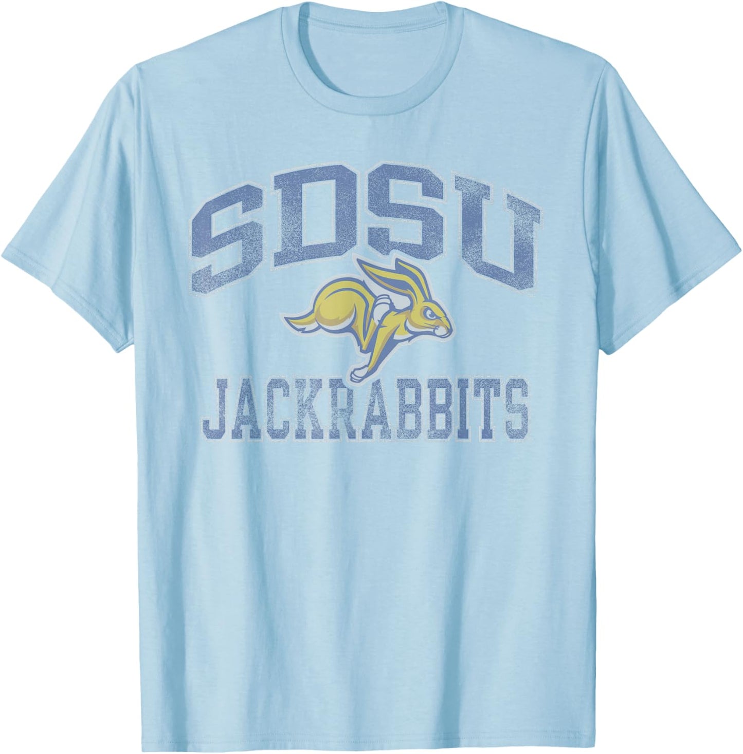 South Dakota State Jackrabbits Vintage Worn Gray T-Shirt - T-Shirt | Light Blue