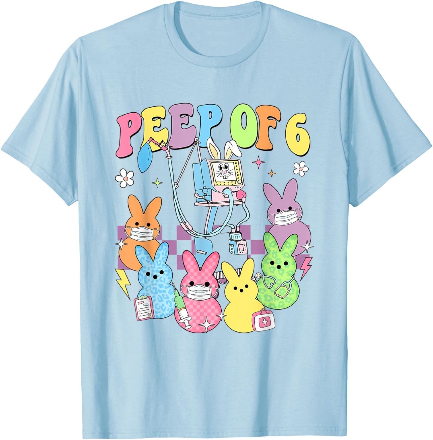 Nurse Respiratory Therapist Easter Ventilator RT RRT ICU T-Shirt - T-Shirt | Light Blue