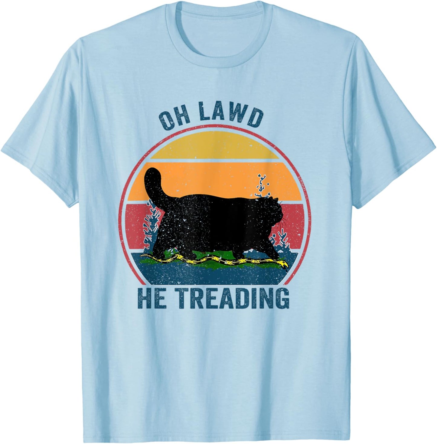 Oh Lawd He Treading T-Shirt - T-Shirt | Light Blue