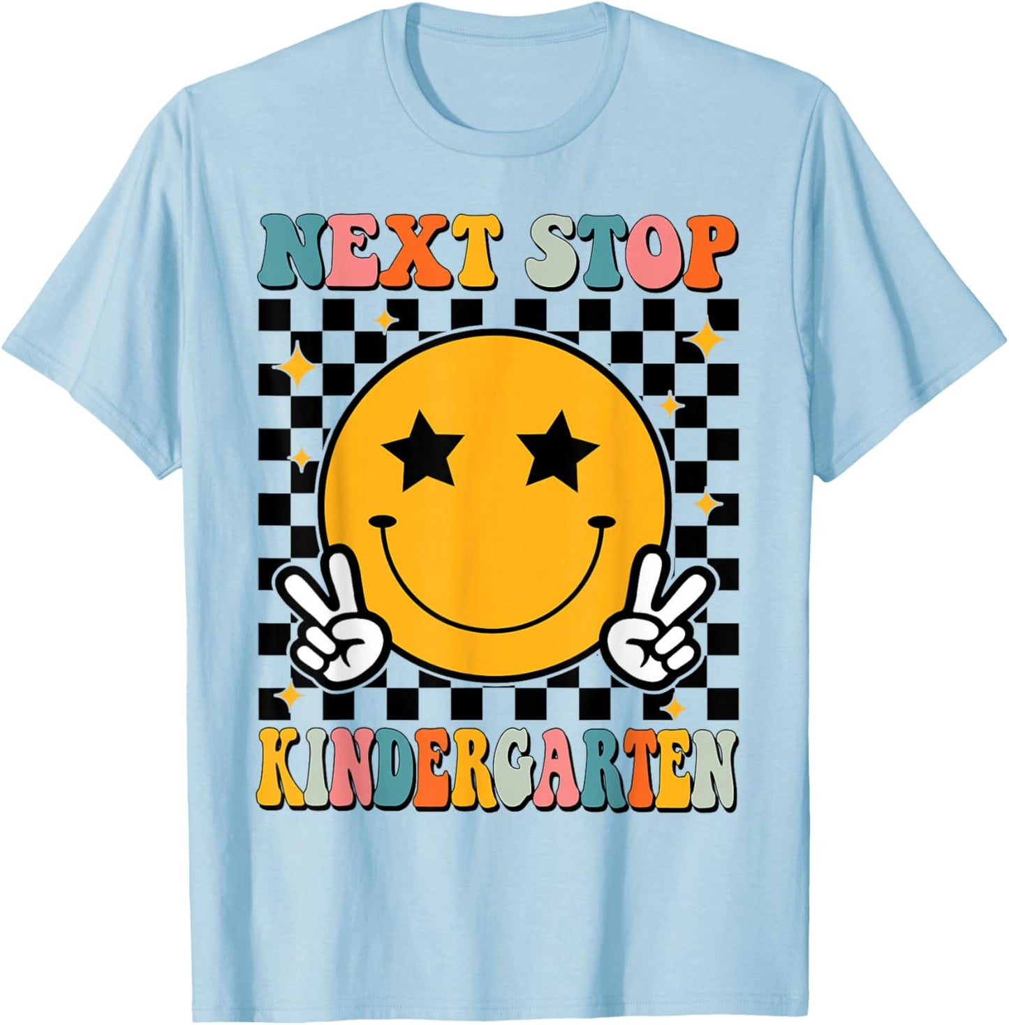 Next Stop Kindergarten Preschool Graduate Pre-K Graduation T-Shirt - T-Shirt | Light Blue