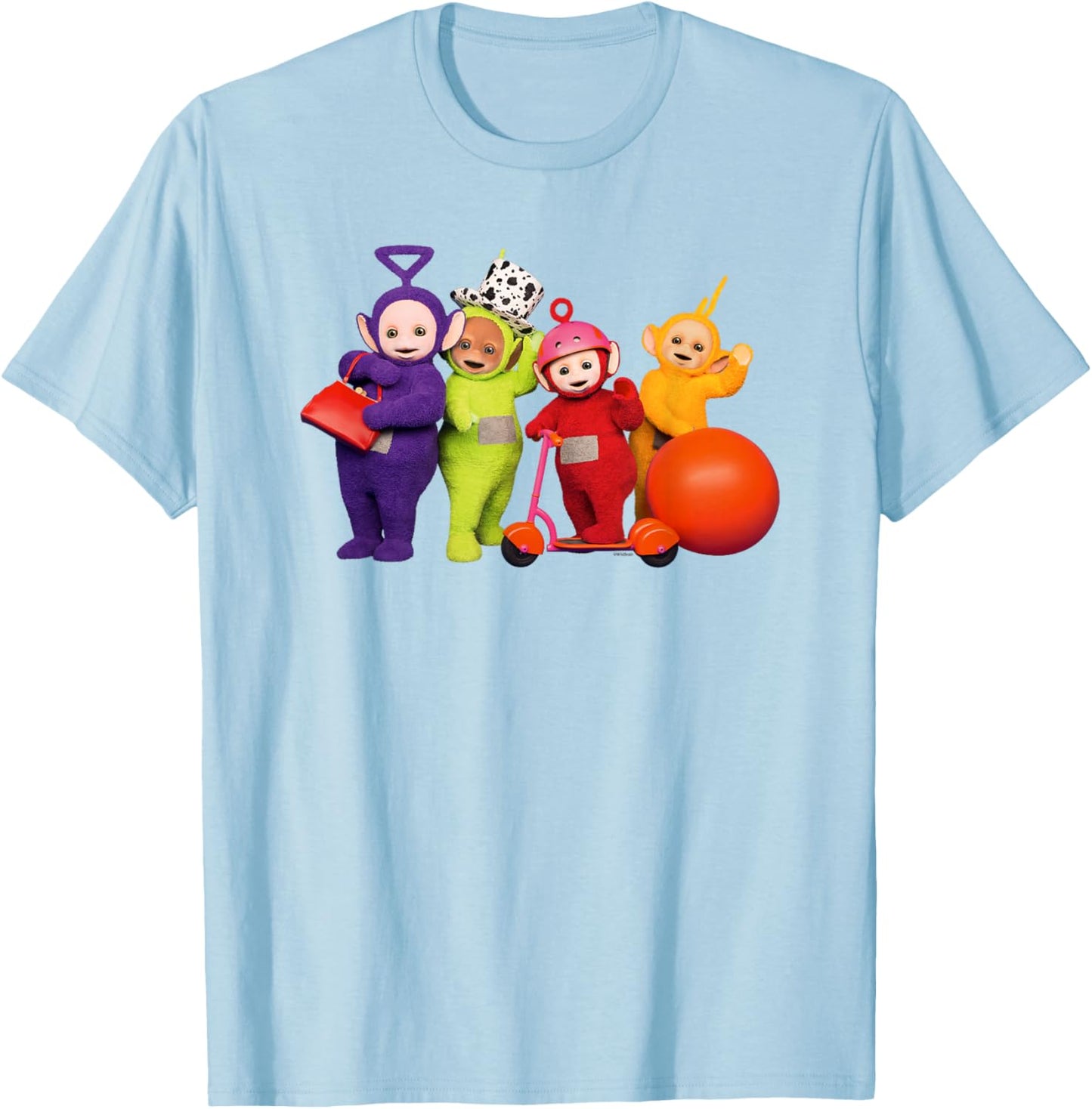 Teletubbies Characters Scooter Ball Accessories T-Shirt - T-Shirt | Light Blue